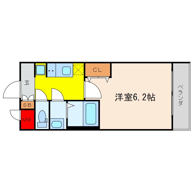 プレサンス上町台　夕陽丘の物件間取画像