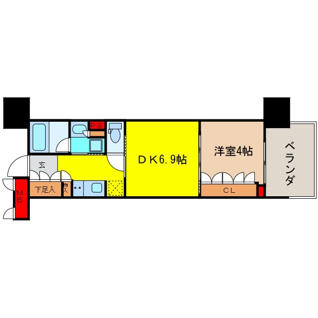 オーパスレジデンス心斎橋サウスの物件間取画像