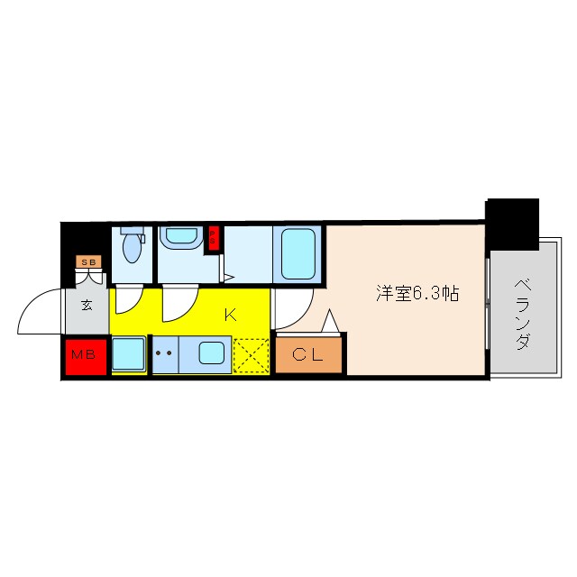 中津駅 徒歩7分 8階の物件間取画像