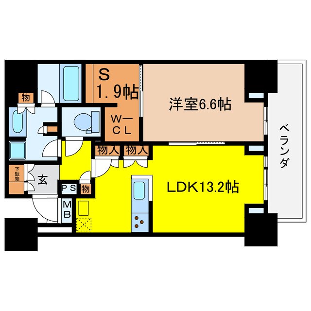 グランドメゾン上町台レジデンスタワーの物件間取画像