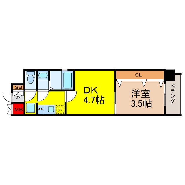 ビガーポリス417天満橋Ⅱの物件間取画像