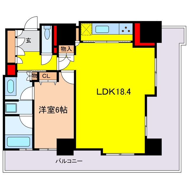 長堀橋駅 徒歩2分 11階の物件間取画像