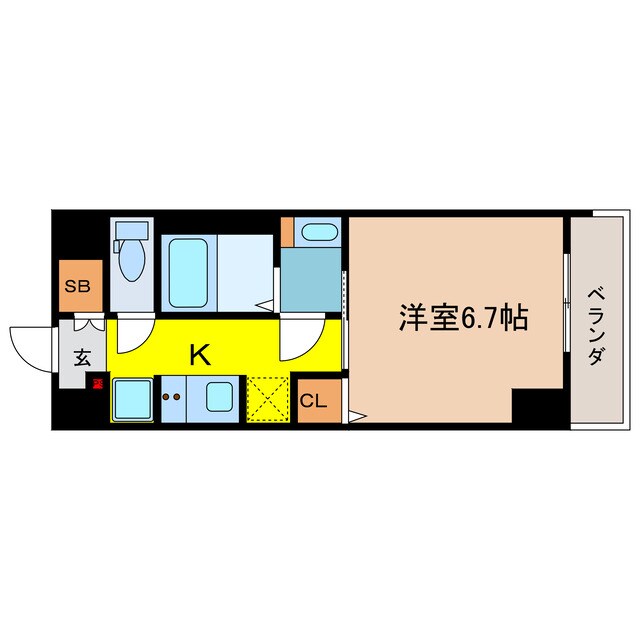 ジオエント新町の物件間取画像