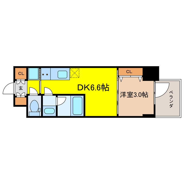 Dimus北浜の物件間取画像