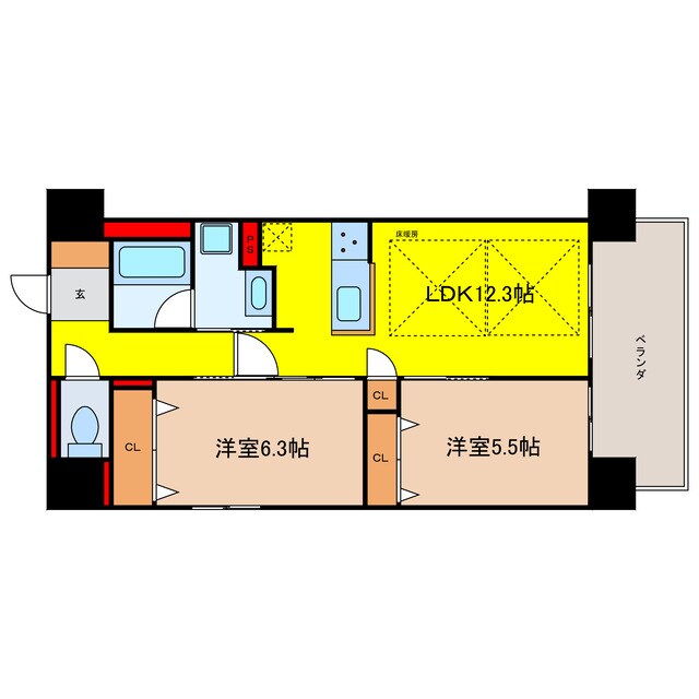 IBC Residence Eastの物件間取画像