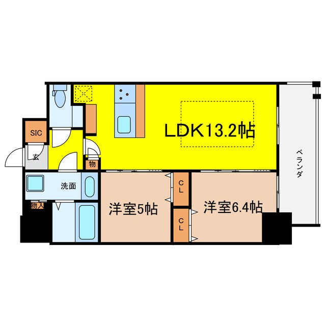 アーバネックス南新町の物件間取画像