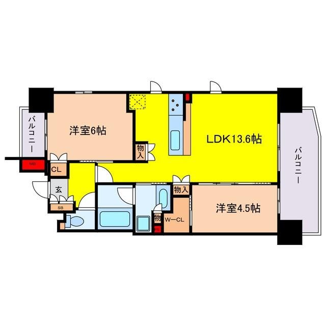 ソルティア天満橋EASTの物件間取画像