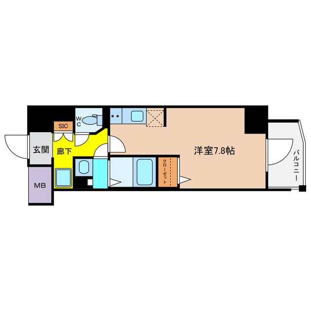 Metrosa谷町六丁目Southの物件間取画像