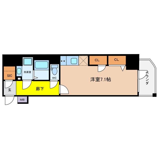 Metrosa谷町六丁目Southの物件間取画像