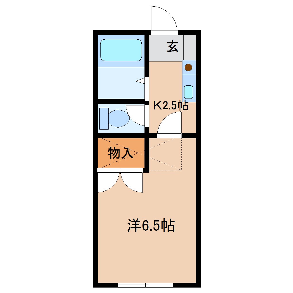セゾンさつきＢ棟の物件間取画像