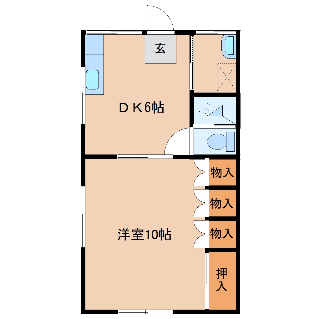 村田反町16借家の物件間取画像