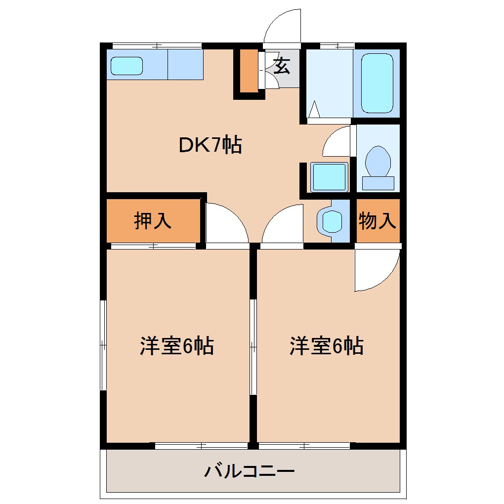 シティハイム　シャルマンⅠ・Ⅱの物件間取画像