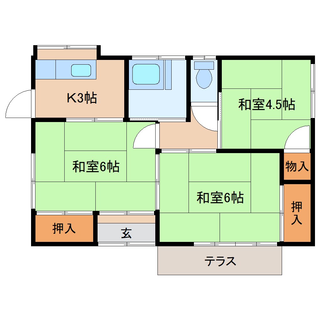 高砂町庄司借家の物件間取画像
