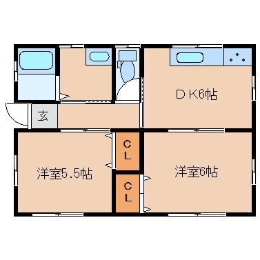 小島二瓶借家の物件間取画像