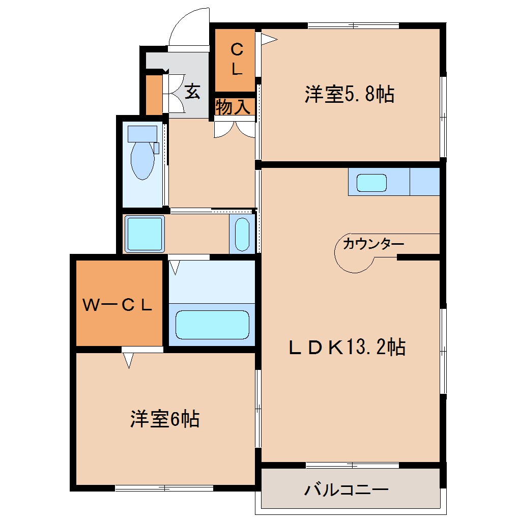 ヴィラシャルマンの物件間取画像