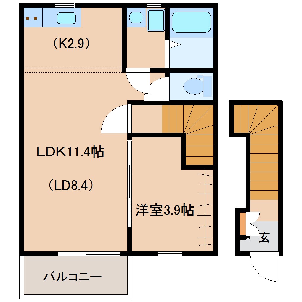 グランドソレイユ大河原の物件間取画像