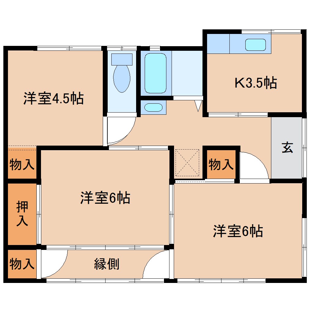 錦町平間借家の物件間取画像