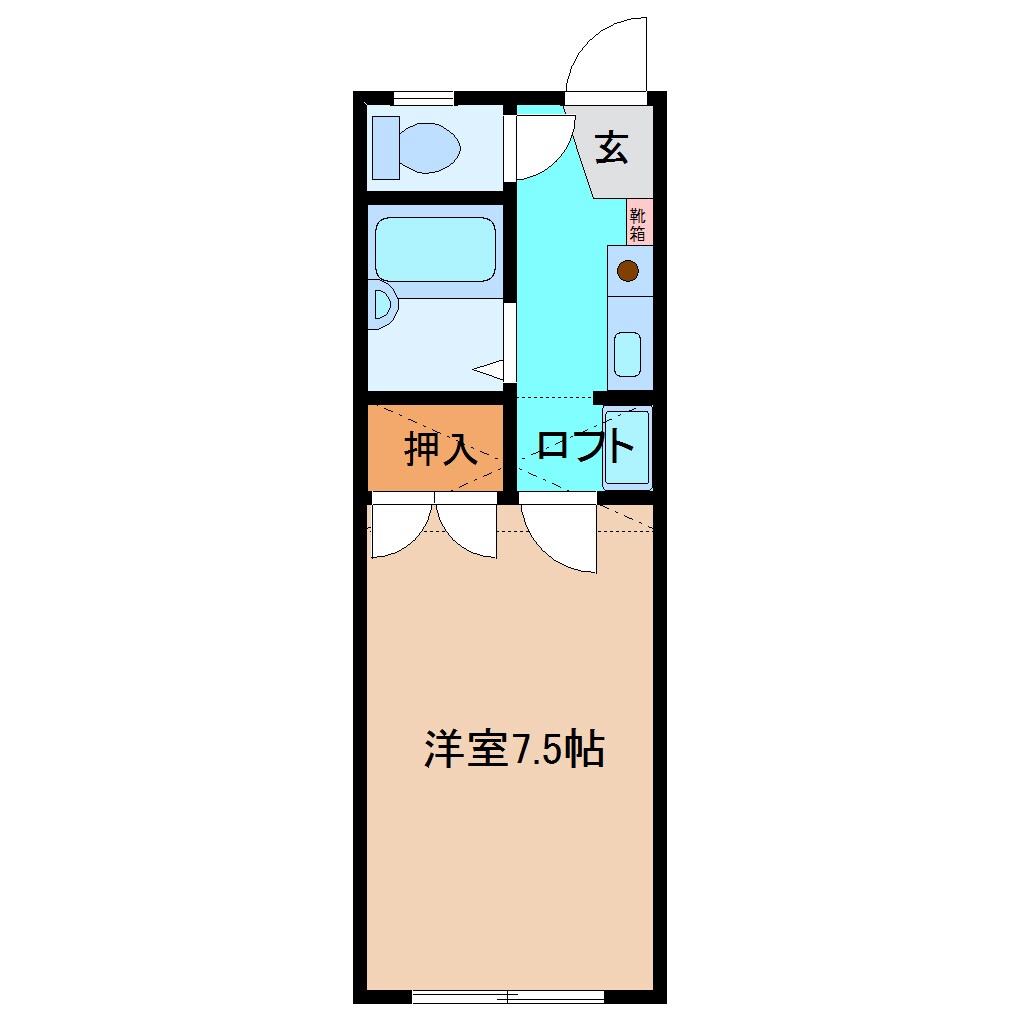 古川駅 徒歩56分 1階の物件間取画像