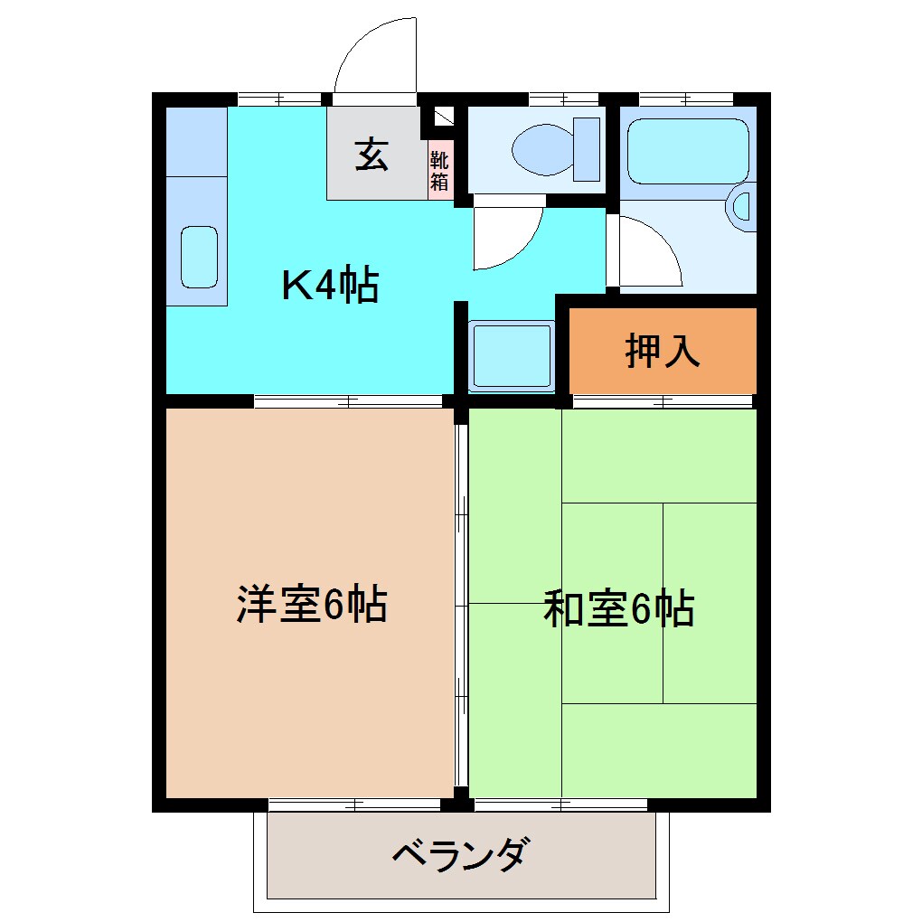 古川駅 徒歩23分 2階の物件間取画像