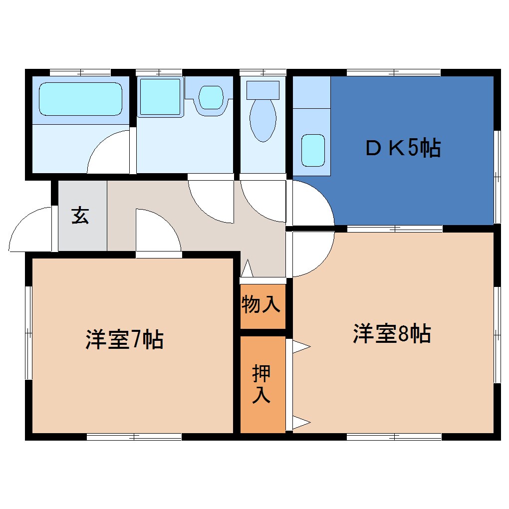 くりこま高原駅 徒歩58分 1階の物件間取画像