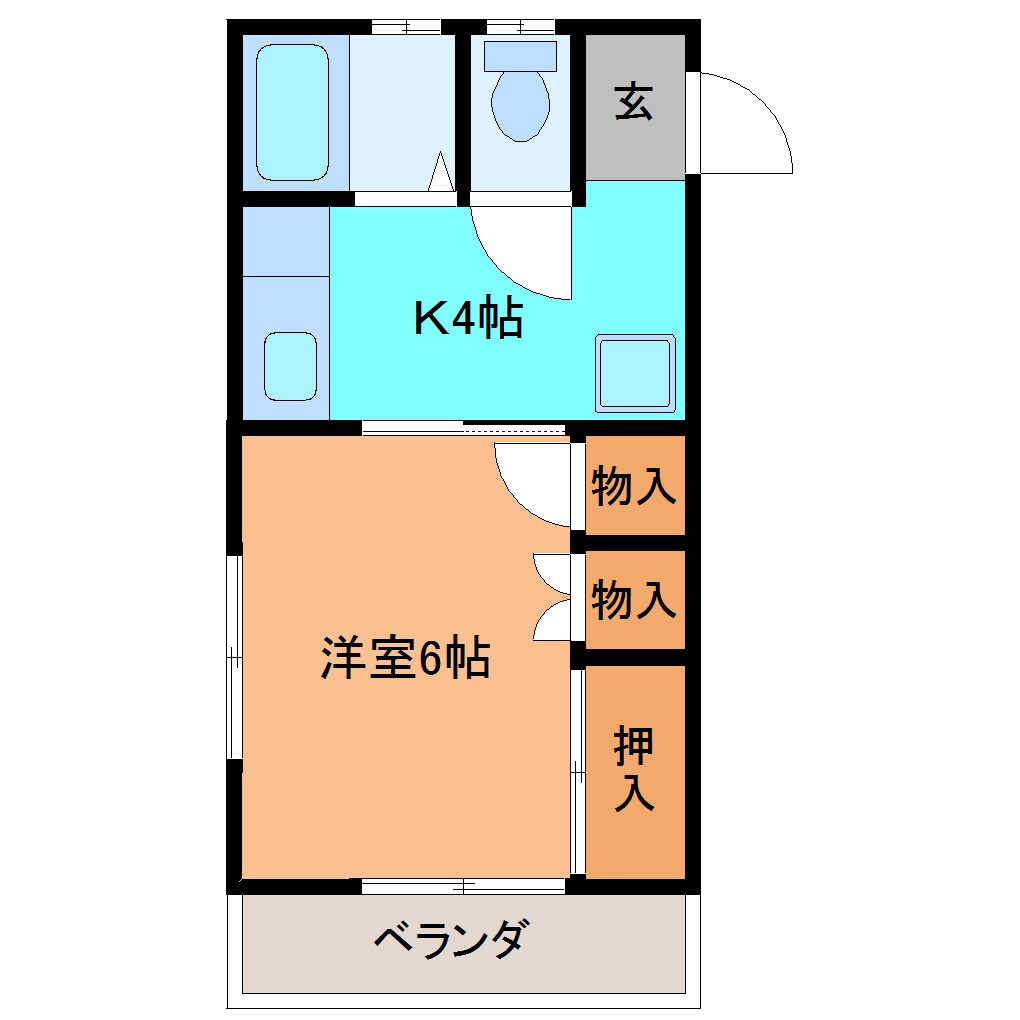 ハイツＢeー3の物件間取画像