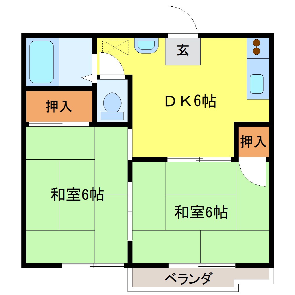 フレグランス川島Ａ棟の物件間取画像