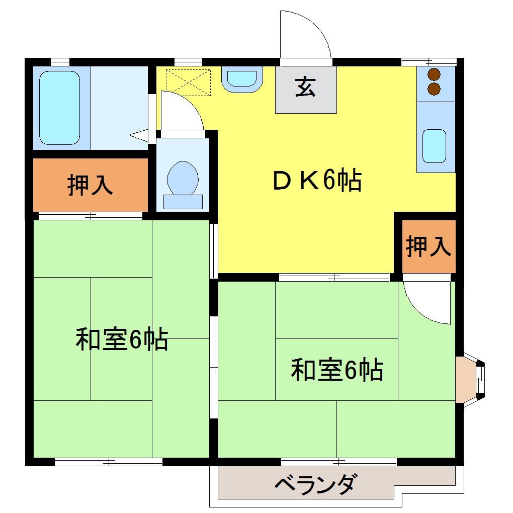 フレグランス川島Ｂ棟の物件間取画像