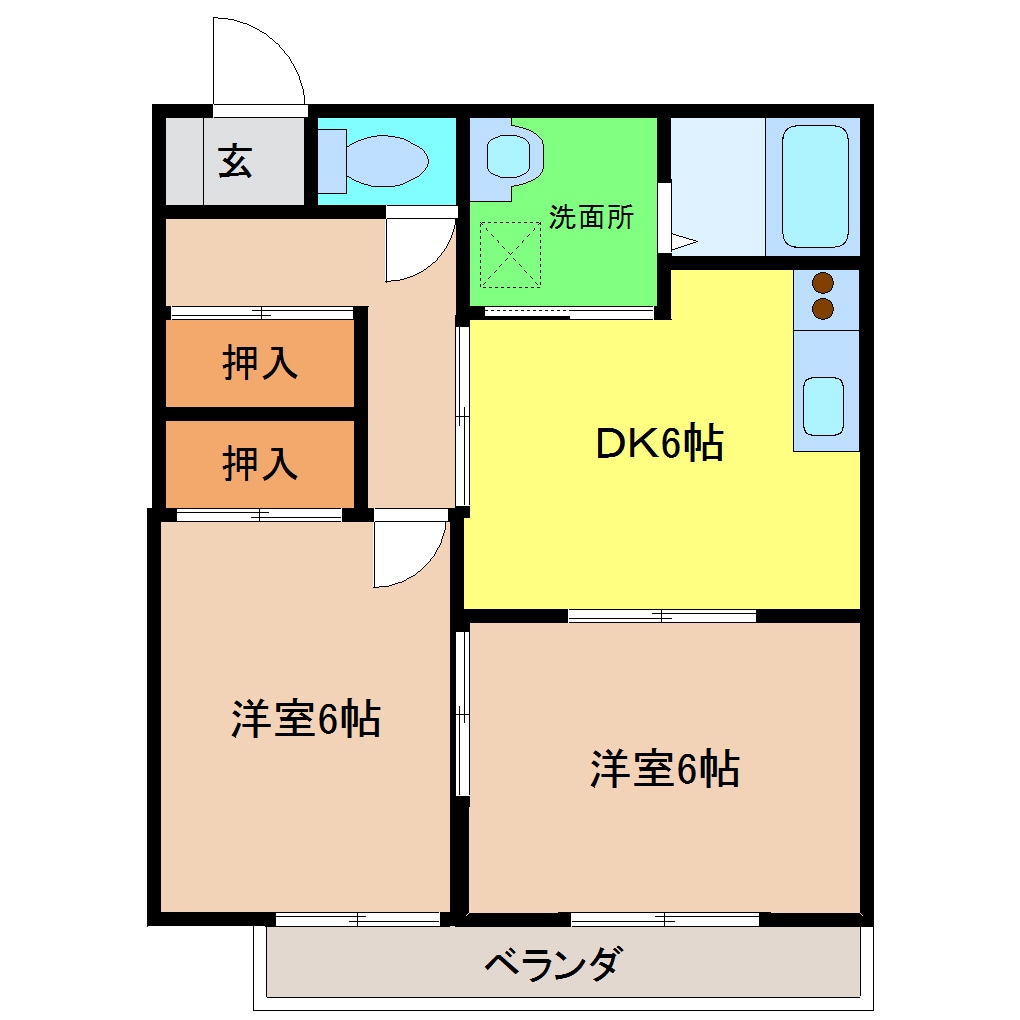 チェリーハイツの物件間取画像