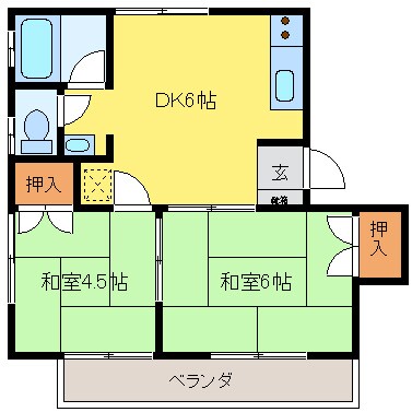 そよかぜハイツの物件間取画像