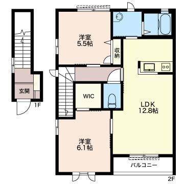 メゾン・ファミール　Ｂ棟の物件間取画像
