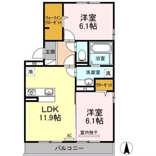 プレミアム八番館の物件間取画像