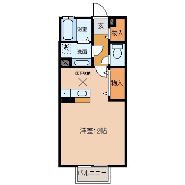 小山駅 バス15分  中山公園入り口下車：停歩3分 1階の物件間取画像