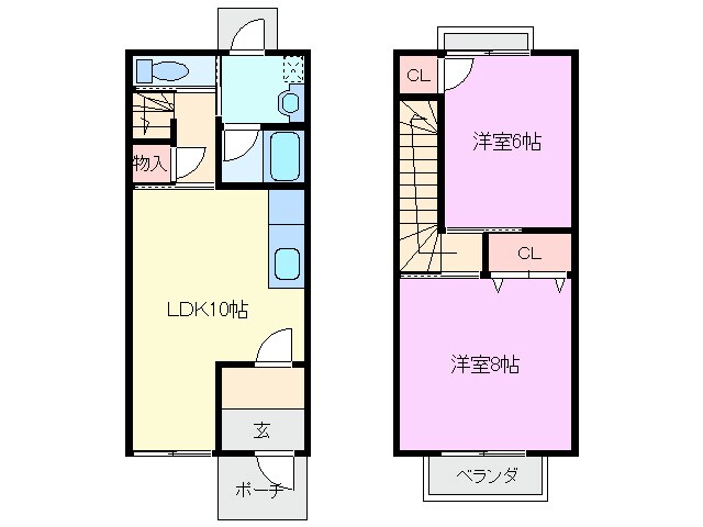 ストークホームⅡ Ａ棟の物件間取画像