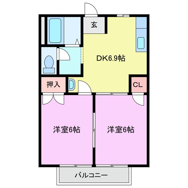 アーバンハイツ Ａ棟の物件間取画像