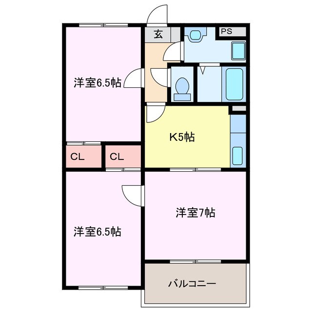 クレアトール大野の物件間取画像