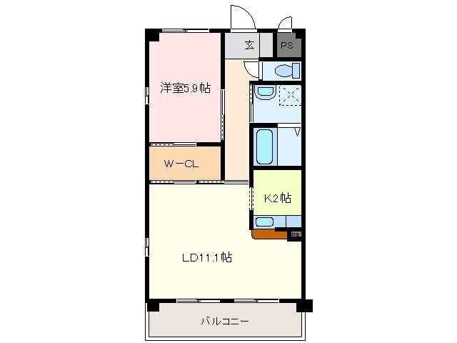 ハイツＭ Ⅱの物件間取画像