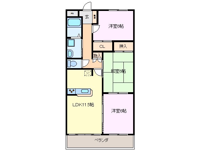 ファミーユ・クレールの物件間取画像