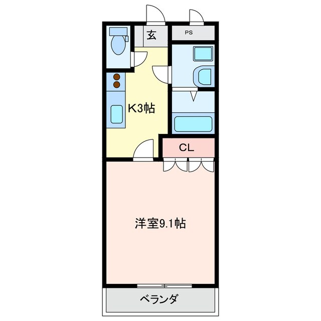 スズカヒルズA棟の物件間取画像