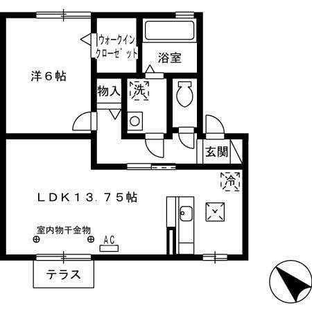 シダーフィールドＡ棟の物件間取画像