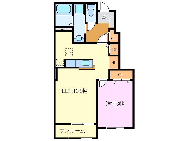 ラフレシール　Ｃ棟の物件間取画像