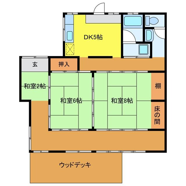 南若松町貸家の物件間取画像