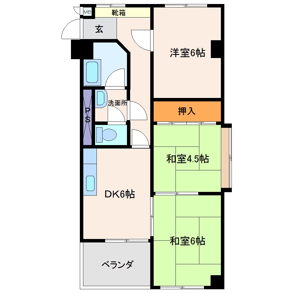 瑞穂運動場東駅 徒歩10分 3階の物件間取画像