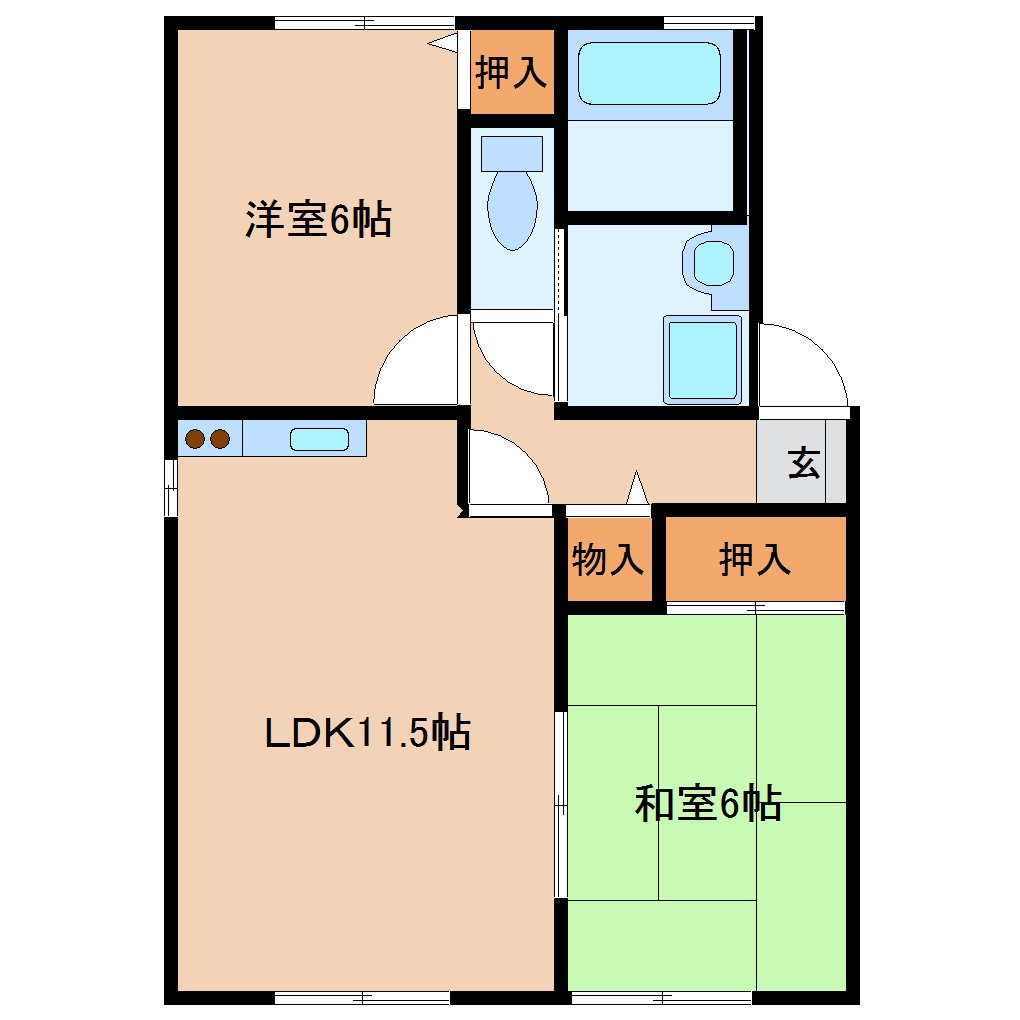 ガーデンヒルズの物件間取画像