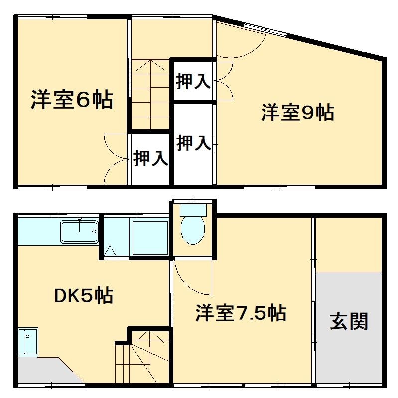 島田貸家の物件間取画像