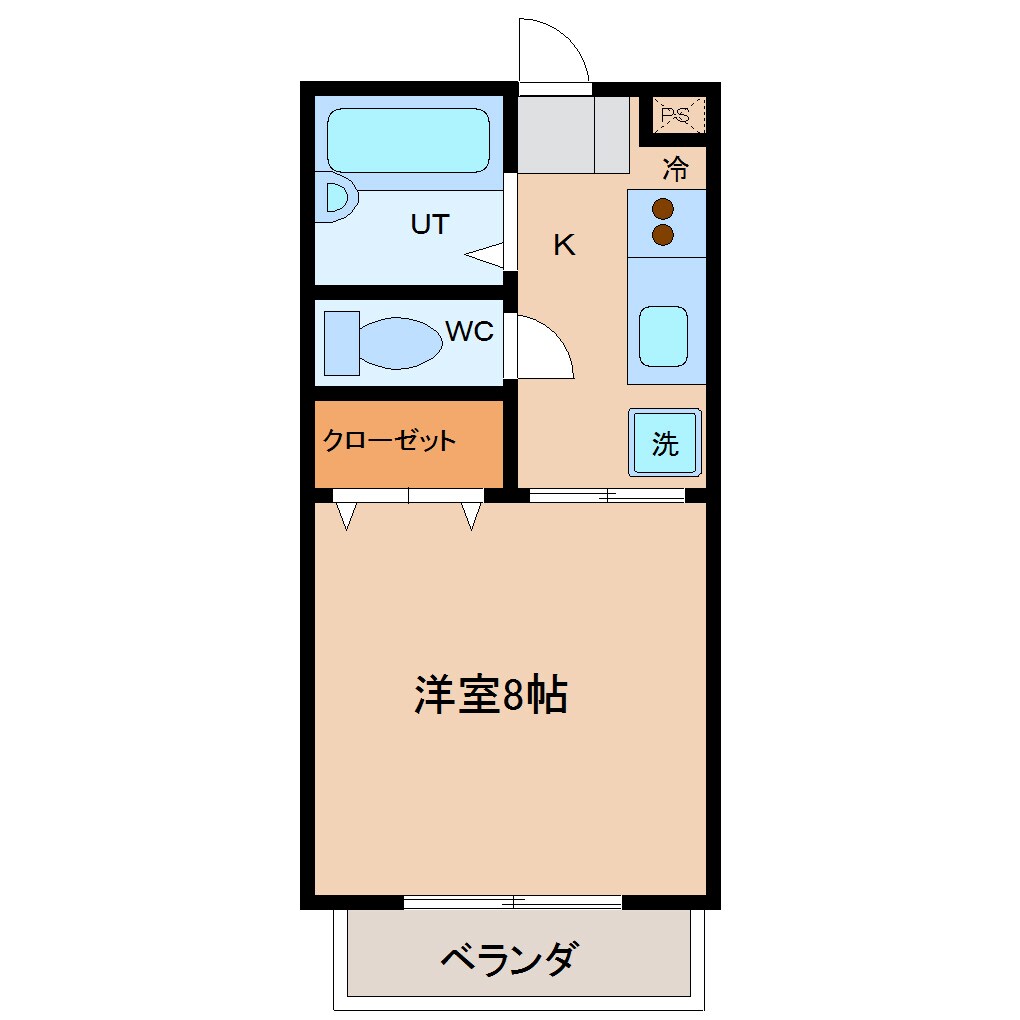 郡山駅 バス25分  行人田下車：停歩2分 1階の物件間取画像