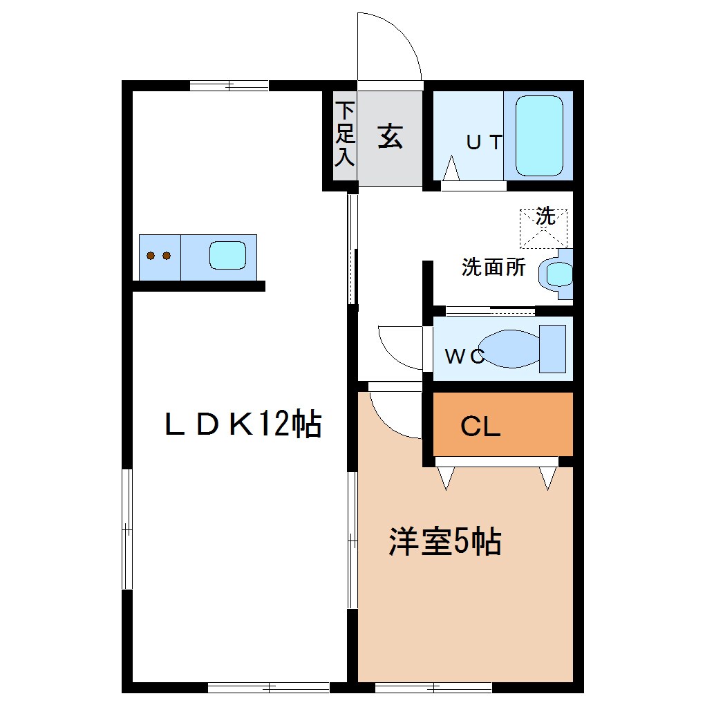 郡山駅 バス10分  咲田２丁目下車：停歩3分 1階の物件間取画像