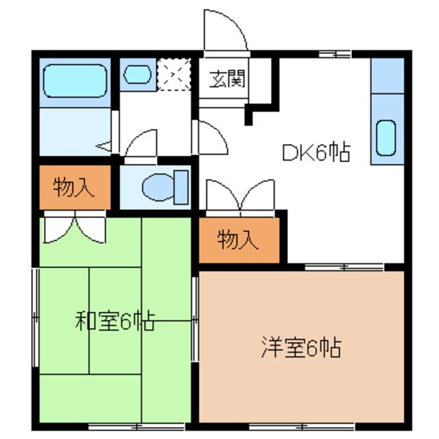 グリーンハイツ関根の物件間取画像