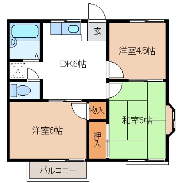 ファミーユ関根Ｂの物件間取画像