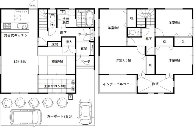 大辻貸家の物件間取画像