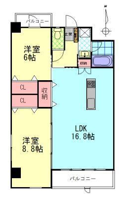 セントリア大分駅前の物件間取画像